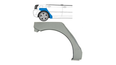 Segment exterior reparatie aripa spate Toyota Corolla (E12), 01.2002-03.2007, spate, Dreapta, Hatchback 5 usi