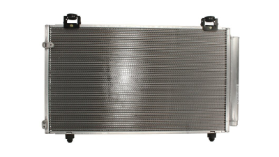 Condensator climatizare Toyota Corolla, 01.2002-02.2007, motor 1.4, 71 kw benzina, cutie manuala, full aluminiu brazat, 640 (600)x395 (380)x15 mm, cu uscator si filtru integrat
