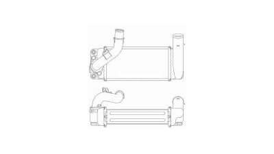 Intercooler Toyota Auris, 10.2006-2012, Corolla, 02.2009-2013, motor 1.4 D-4D 66kw, diesel, cu/fara AC, aluminiu brazat/plastic, 275x127x64 mm, 