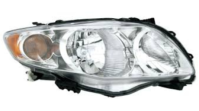 Far Toyota Corolla (E14/E15), 2009-06.2010, Manual, tip bec HB3+HB4, omologare SAE, versiunea USA, negru, 81110-02680, Dreapta