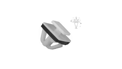 Clema prindere bandouri, set 10 buc, Aftermarket 81204048