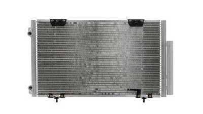 Condensator climatizare Toyota Avensis, 06.2000-2004, motor 1.6, 81 kw/ 1.8, 95 kw/2.0, 110 kw benzina, 2.0 D-4D, 81 kw diesel, , full aluminiu brazat, 610 (570)x335 (310)x16 mm, cu uscator si filtru integrat