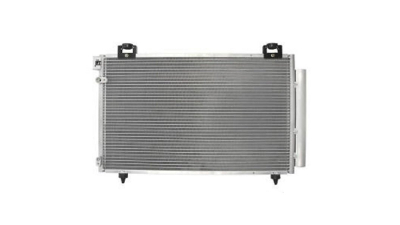 Condensator climatizare Toyota Avensis (T25), 04.2003-11.2008, motor 1.6, 81 kw; 1.8, 95 kw benzina, 2.0 D-4D, 85 kw diesel, , full aluminiu brazat, 646(620)x390(360)x16 mm, cu uscator si filtru integrat