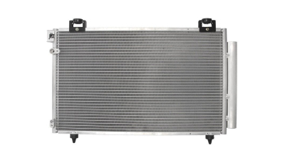 Condensator climatizare Toyota Avensis (T25), 04.2003-11.2008, motor 1.6, 81 kw; 1.8, 95 kw benzina; 2.0 D-4D, 85 kw diesel, full aluminiu brazat, 650(605)x385(360)x16 mm, cu uscator si filtru integrat