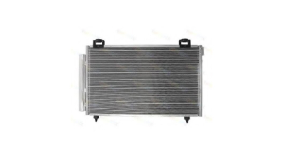 Condensator climatizare Toyota Avensis (T25), 04.2003-11.2008, motor 1.6, 81 kw; 1.8, 95 kw benzina; 2.0 D-4D, 85 kw diesel, full aluminiu brazat, 645(600)x390(365)x16 mm, cu uscator si filtru integrat