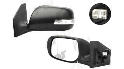 Oglinda exterioara Toyota Avensis (T25) 07.2006-10.2008 Partea Stanga Crom Asferica Electrica Cu Incalzire 8790605170, carcasa grunduita, cu semnalizare