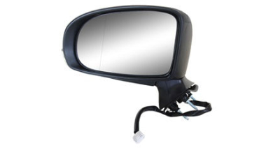 Oglinda exterioara Toyota Avensis (T27) 10.2008-07.2015 Partea Stanga Crom Asferica Electrica Cu Incalzire 87909-05380A0, carcasa neagra, grunduita, cu semnalizare, 9 pini, cu pliere