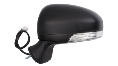 Oglinda usa exterioara Toyota Avensis (T27), 10.2008-07.2015, partea Stanga, reglare electrica; carcasa neagra partial grunduita; incalzit; sticla asferica; geam cromat; 7 pini; cu Lucas, View Max