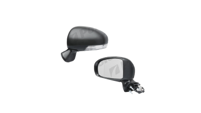 Oglinda exterioara Toyota Avensis (T27) 10.2008-07.2015 Partea Dreapta Crom Convex Electrica Cu Incalzire 87908-05410A0, carcasa neagra, grunduita, cu semnalizare, 7 pini,