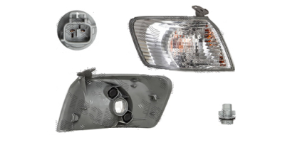 Lampa semnalizare fata Toyota Camry (Sxv20/Mcv20), 01.1999-11.2001, fata, Dreapta, alb; cu suport becuri, DEPO