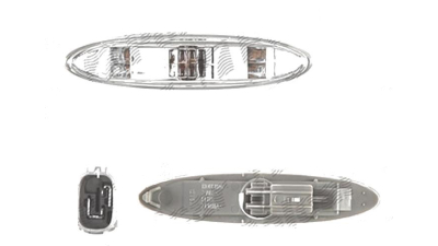 Lampa semnalizare laterala Toyota Camry (Xv40), 09.2006-2009; Lexus Gs (S190), 01.2005-2007, Sc (Z40), 2005-07.2010 , Is (Xe2), 11.2005-03.2009, fata, Stanga = Dreapta, alb; cu suport becuri; fara omologare, DEPO