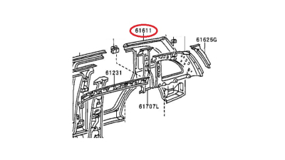 Aripa spate Toyota Rav4 (Xa20), 06.2000-12.2005, 5usi , partea dreapta