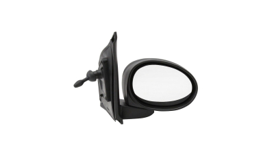Oglinda exterioara Citroen C1 (Pm/Pn), 09.2005-08.2014, Peugeot 107 (P), 09.2005-08.2014, Toyota Aygo (Ab1), 09.2005-12.2014, Dreapta, Crom, manuala, prin cablu, Fara incalzire, carcasa neagra