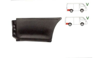 Colt panou spate Toyota Hi-Ace (Lh102/Lh108) 1989-1995 , partea Spate Dreapta, Lungime 780mm; Inaltime 370mm, 