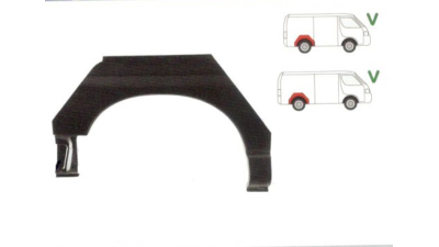 Segment reparatie aripa spate Toyota HI-ACE, 1996-2006 Partea Dreapta, Spate,