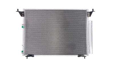 Condensator climatizare Toyota HI-ACE (HX10), 08.2001-2006, motor 2.5 D-4D, 65 kw/75 kw diesel, cutie manuala, full aluminiu brazat, 645 (608)x462 (440)x16 mm, cu uscator si filtru integrat