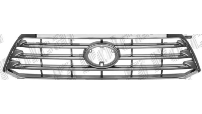 Grila radiator Toyota Highlander, 01.2007-12.2010, crom/gri, 5310148180, 817305-1
