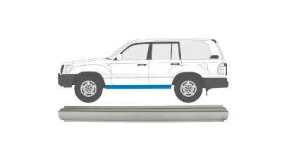 Piesa de reparatie prag Toyota Land Cruiser (Fj120), 01.2003-10.2009, partea Stanga=Dreapta, Aftermarket