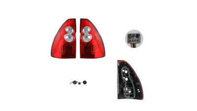 Set stopuri spate tuning lampa Toyota Land Cruiser (FJ120) 01.2003-10.2009 BestAutoVest partea Dreapta+Stanga led, transparent
