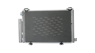 Condensator climatizare Toyota Yaris TS; Yaris (XP10), 08.1999-07.2005, motor 1.5, 78 kw; 1.5 T, 110 kw benzina, cutie manuala, full aluminiu brazat, 527 (481)x331 (306)x17 mm, cu uscator si filtru integrat