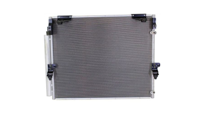 Condensator climatizare Toyota Land Cruiser FJ200, 01.2008-, motor 4.7 V8, 212 kw benzina, 4.5 D-4D, 210 kw diesel, cutie automata, full aluminiu brazat, 670 (620)x535 (515)x16 mm, cu uscator si filtru integrat