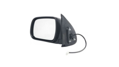 Oglinda usa exterioara Toyota Hilux (N70), 01.2005-01.2012, partea Stanga, reglare electrica; acoperire textil; sticla convexa; geam cromat; 6 gauri / 3 pini, Aftermarket