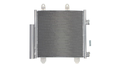 Condensator climatizare Toyota Aygo, 05.2014-, Citroen C1, 04.2014-, Peugeot 108, 05.2014-, motor 1.0, 51 kw; 1.2 PureTech, 60 kw benzina, full aluminiu brazat, 390(355)x365x16 mm, cu uscator si filtru integrat
