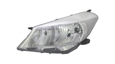 Far Toyota Yaris (Xp130), 03.2011-, Electric, tip bec H4, omologare ECE, fara motoras, argintiu, 81170-0D450, Stanga, marca DEPO