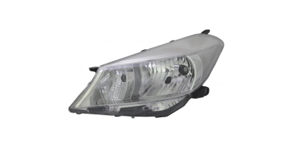 Far Toyota Yaris (Xp130), 03.2011-07.2014, partea Stanga, H4; electric; cadru reflector gri; fara motor, DEPO