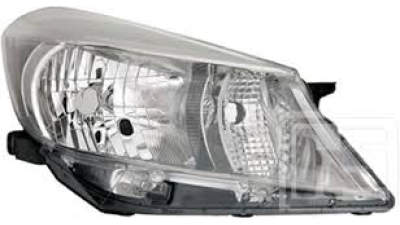 Far Toyota Yaris (Xp130), 03.2011-, Electric, tip bec H4, omologare ECE, fara motoras, argintiu, 81130-0D450, Dreapta, marca DEPO