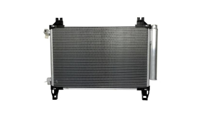 Condensator climatizare Toyota Yaris (XP130), 09.2011-08.2014, motor 1.3, 74 kw benzina, cutie manuala/CVT, full aluminiu brazat, 525 (490)x335 (322)x16 mm, cu uscator si filtru integrat