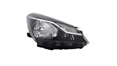 Far TOYOTA YARIS, 05.2017-, partea dreapta, TYC, cu lumina de zi; H4+W21/5W+WY21W; electric; cu motor; halogen