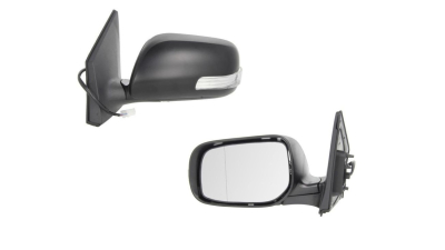 Oglinda exterioara Toyota Corolla (E14) 06.2010-2012 Partea Stanga Crom Asferica Electrica Fara Incalzire, cu 5 pini, cu semnalizare, conector rectangular