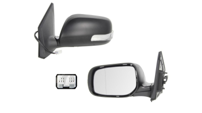 Oglinda exterioara Toyota Corolla (E14) 06.2010-2012 Partea Stanga Crom Asferica Electrica 87940-12G90, cu 7 pini, cu semnalizare, conector rectangular, cu pliere