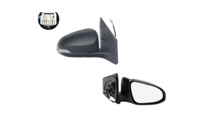 Oglinda exterioara Toyota Corolla (E16) 07.2013- Partea Dreapta Crom Convex Electrica Cu Incalzire 87910-02G40, cu semnalizare, carcasa grunduita, 9 pini, cu pliere