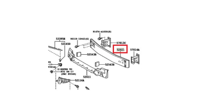 Intaritura a barei de protectie Toyota Prius (Xw30), 2012-01.2016; Prius+ (Xw30), 01.2012-, Version USA, Fata, Aftermarket