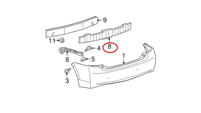 Absorbant bara spate TOYOTA PRIUS (XW30), 05.09-01.2016