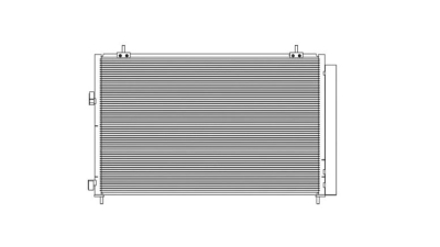 Condensator climatizare Toyota RAV-4 (XA40), 12.2012-2018, motor 2.2 D-4D, 110 kw diesel, cutie manuala/automata, full aluminiu brazat, 710(665)x435(415)x16 mm, cu uscator si filtru integrat