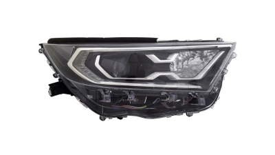 Far TOYOTA RAV4 (XA50), 04.2018-, partea stanga, TYC, cu "lumina timp de zi" tip LED; LED+WY21W; electric; fara unitate control LED; cu motor; LED