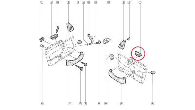 Maner usa interior Renault Kangoo , partea dreapta, produs Original 8200109529