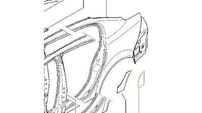 Autocolant OE Renault Megane 2 , abtibild protectie aripa spate stanga