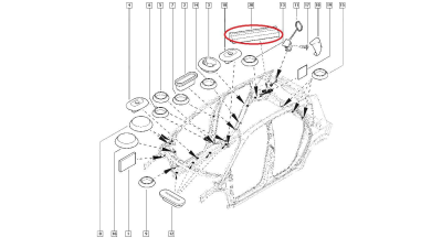 Burete izolator caroserie Renault Scenic 2, Original Renault 8200589107