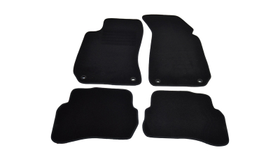 Covorase mocheta VW Passat B5 cu fixare in podea OVALA 10/2000-2/2005 Negru, set de 4 bucati