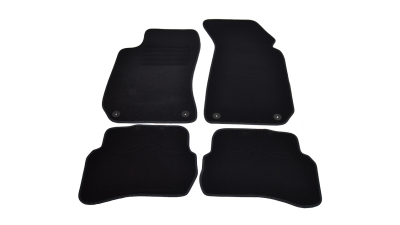 Covorase mocheta VW Passat B5 cu fixare in podea ROTUNDA 10/2000-2/2005 Negru, set de 4 bucati