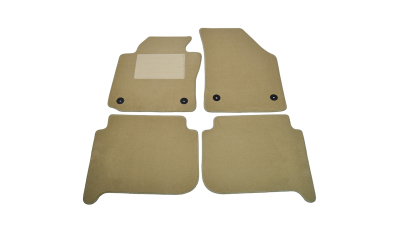 Covorase mocheta VW Touran 05/2003- cu fixare in podea ROTUNDA Bej, set de 4 bucati