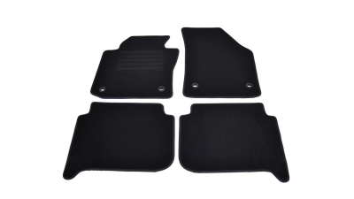 Covorase mocheta VW Touran 05/2003- cu fixare in podea OVALA Negru, set de 4 bucati