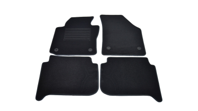 Covorase mocheta VW Touran 05/2003- cu fixare in podea ROTUNDA Negru, set de 4 bucati
