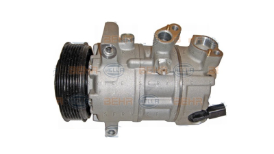 Compresor aer conditionat Audi A1 (8X), 2010-2018, motor 1.2 TFSI, 63kw, 1.4 TFSI, 90/136kw, benzina; 1.6 TDI, 66/77kw, 2.0 TDI, 105kw, diesel, rola curea 110 mm, 6 caneluri, Delphi tip; de tip Denso; tip Sanden: PXE14/6SEU14/CVC