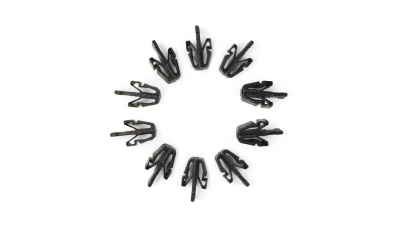 Clips grila fata Mazda 121 1987-2002, 323 (Bf), 01.87-12.1994, 626 (Gd/Gv), 06.87-05.1997 , E1800/E2000/E3000 (Sr1/Sr2), 01.84-06.1998, grila radiator, 10 buc.