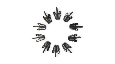 Clips grila fata Mazda 121 1987-2002, 323 (Bf), 01.87-12.1994, 626 (Gd/Gv), 06.87-05.1997 , E1800/E2000/E3000 (Sr1/Sr2), 01.84-06.1998, grila radiator, 10 buc.
